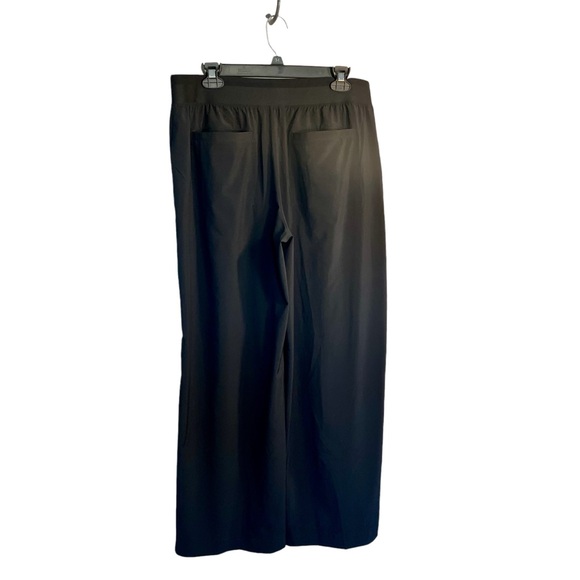 Athleta Brooklyn Heights high rise pleated wide leg pant black 14 petite - Picture 3 of 15